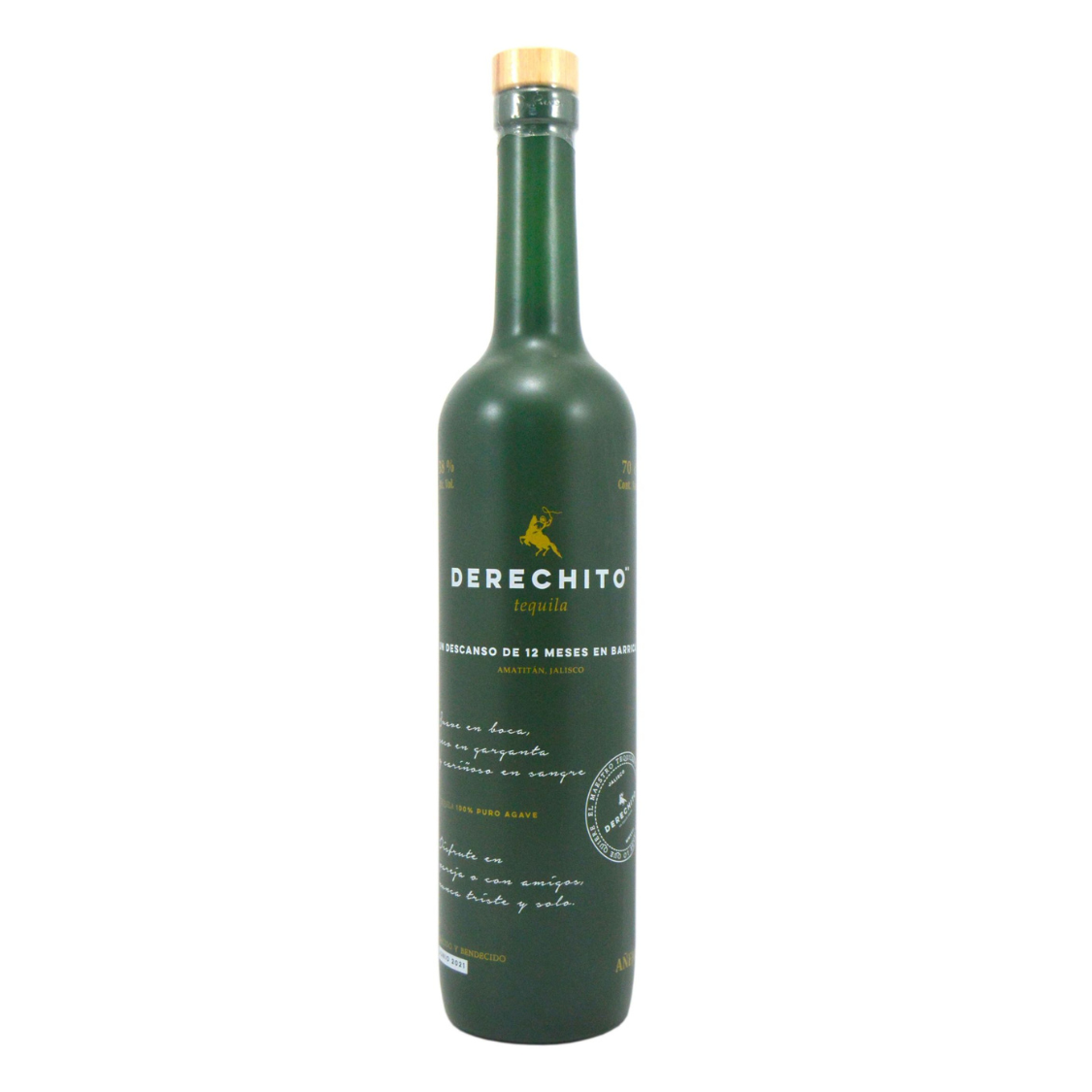 Tequila Derechito Añejo 38% Alc. 700ml