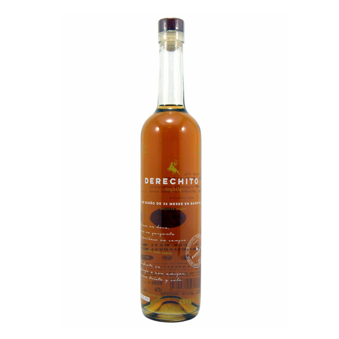 Tequila Derechito Extra Añejo 38% Alc. 700ml